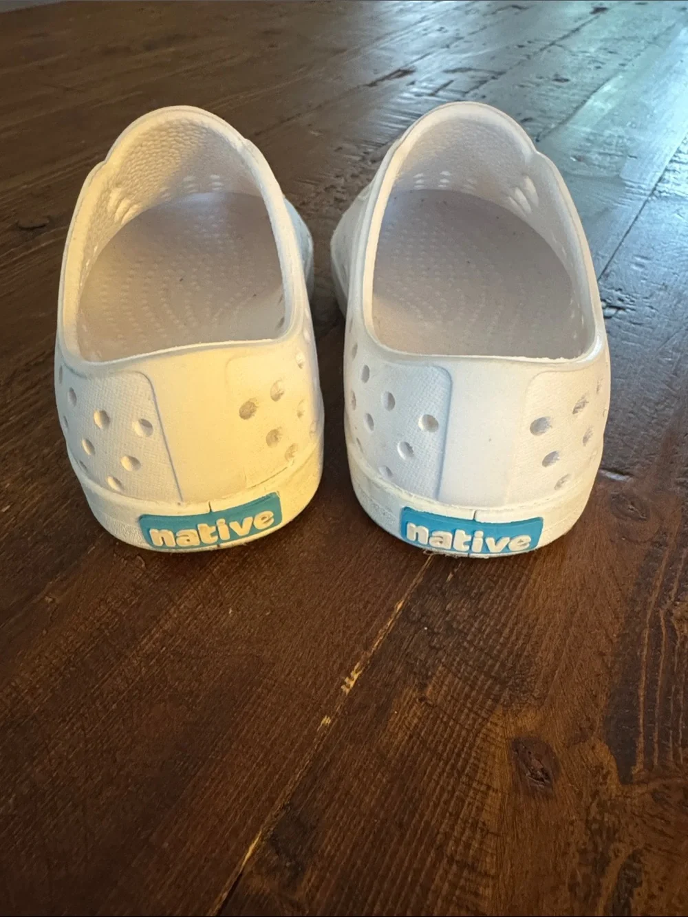 Native Kids White Slip-On Water Shoes